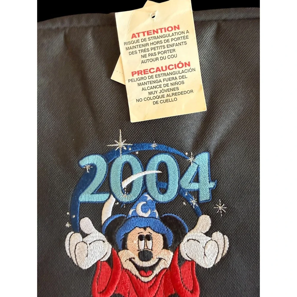 Disneyland Resort 2004 Sorcerer Mickey Pin Trading Bag A Whole New World Black